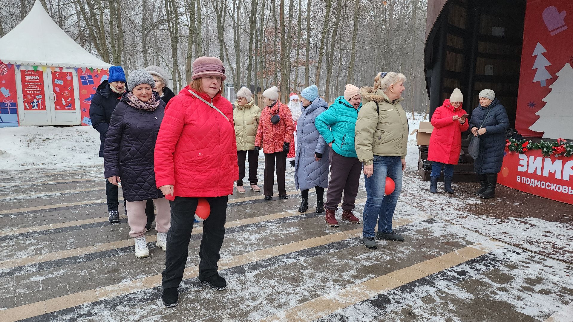 кашира, активное долголетие, новый год, спортивная эстафета, северная ходьба, дыхательная гимнастика,