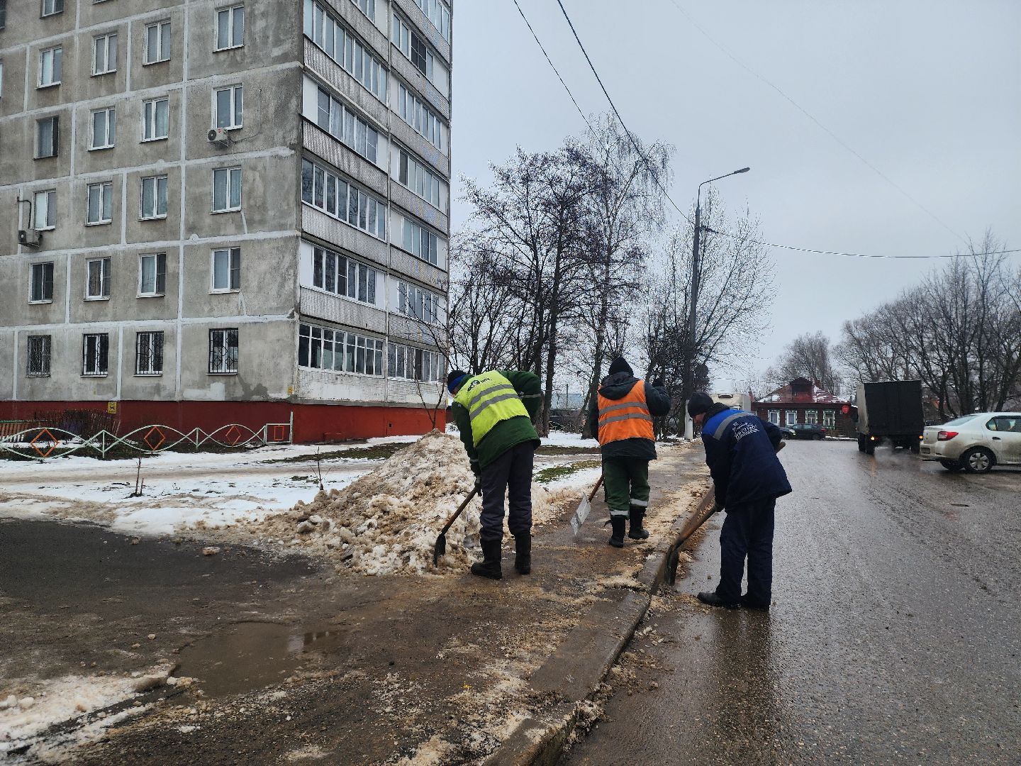 ногинск, коммунальная служба, мбу благосфера, жкх, очистка тротуаров, гололед, вертикалки