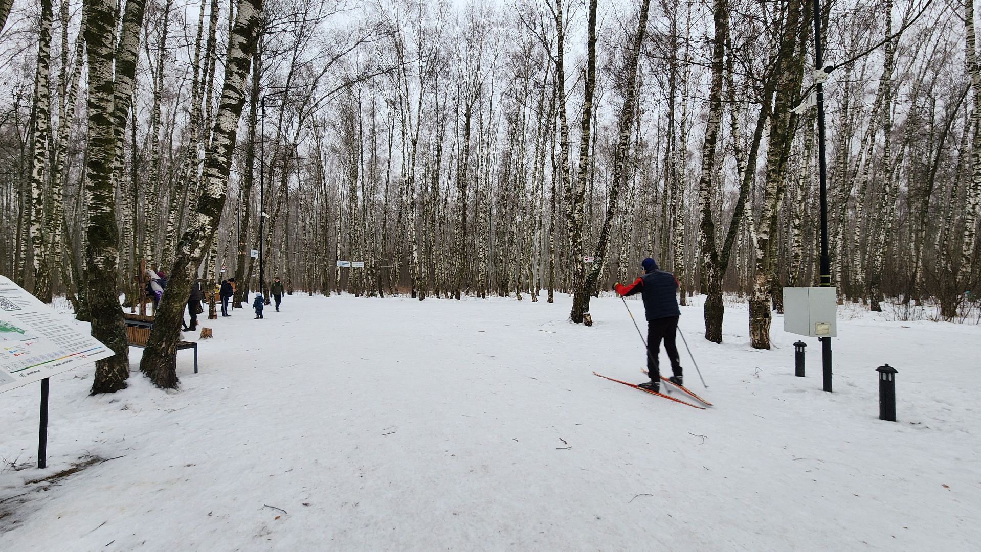 Подмосковье, Домодедово, лыжная трасса, Навигация, Информационные таблички, вертикалки,