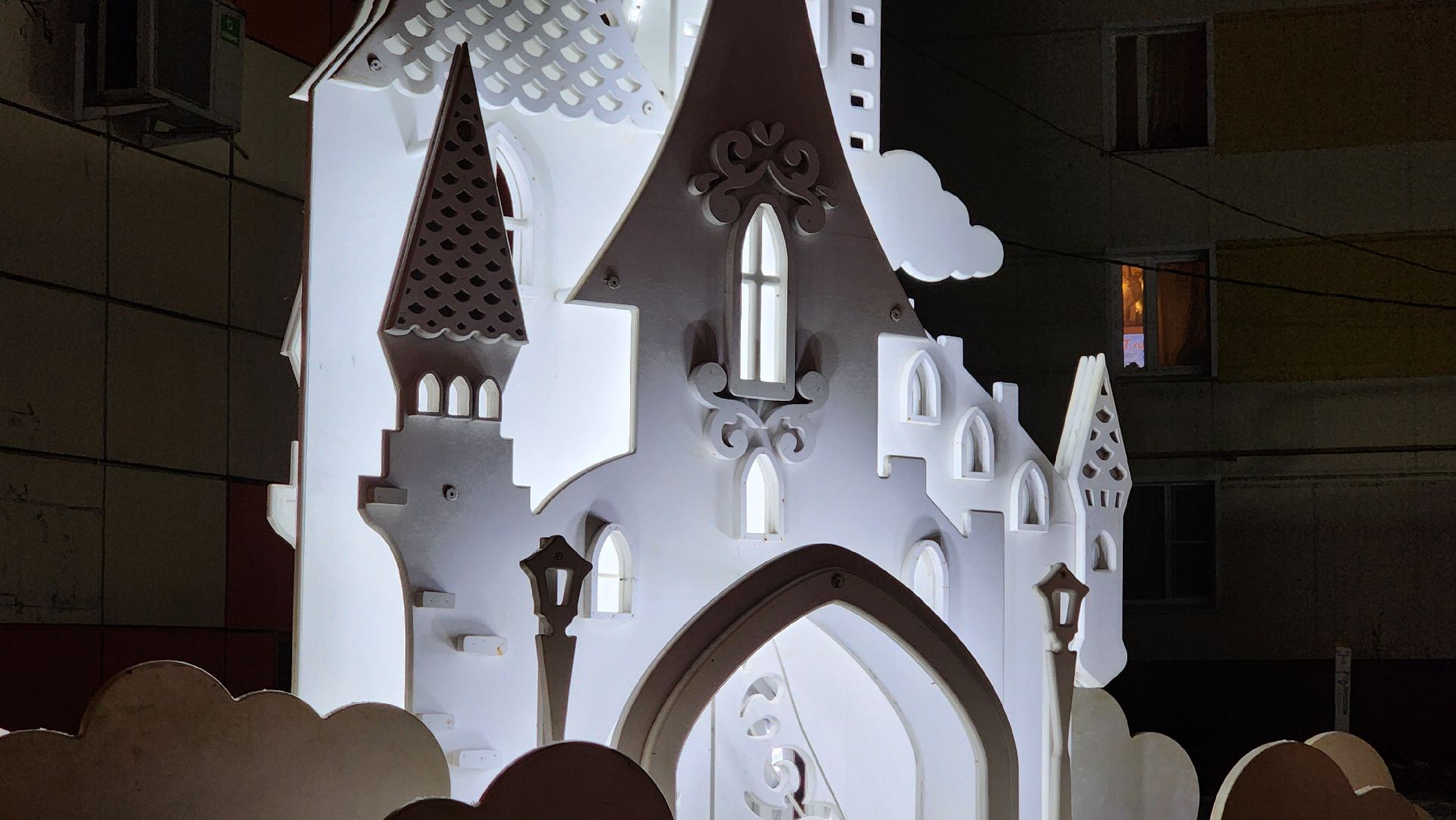 кашира, новый год, новогодние украшения, гирлянды, елка, вертикалки,