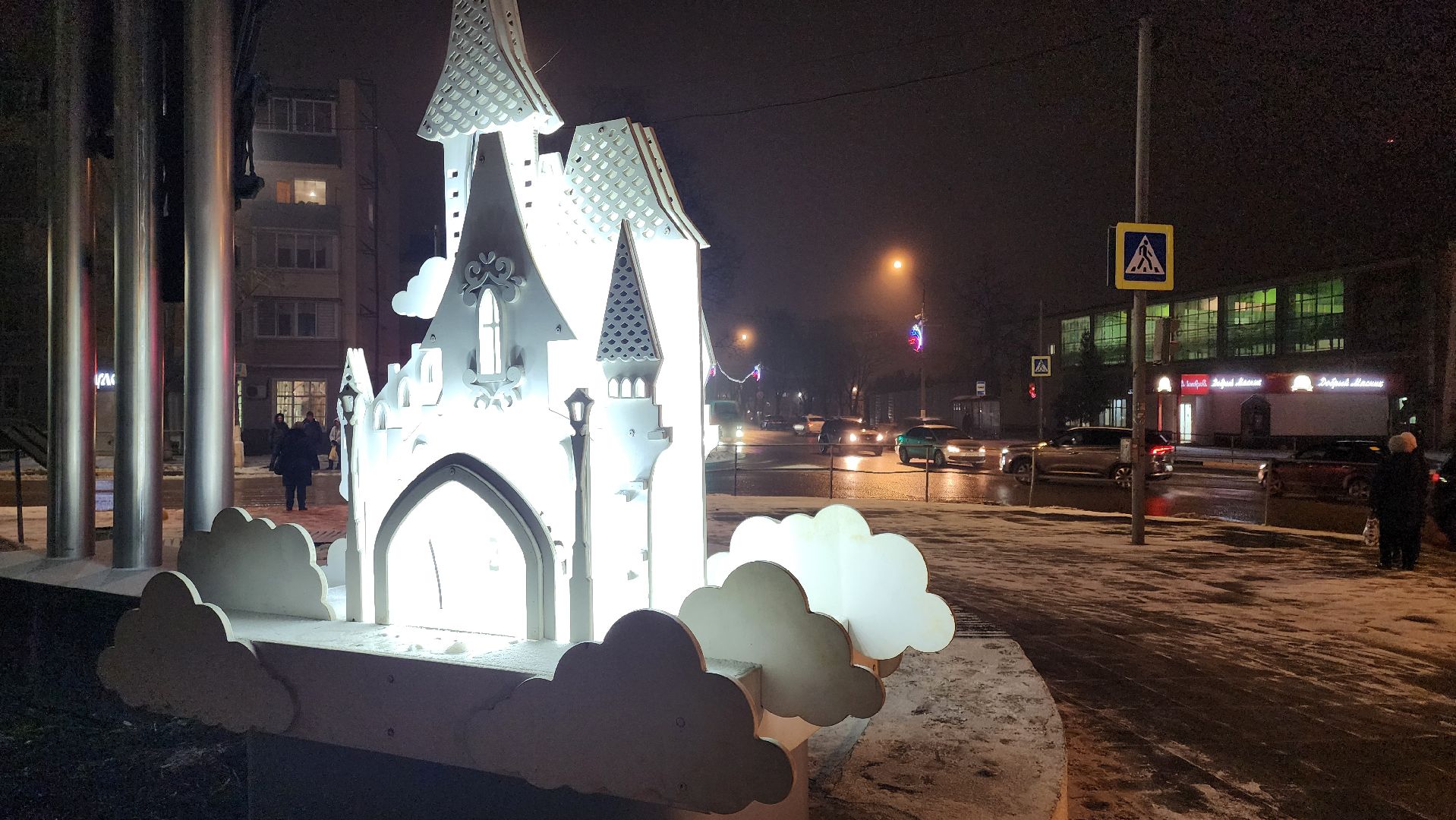 кашира, новый год, новогодние украшения, гирлянды, елка, вертикалки,