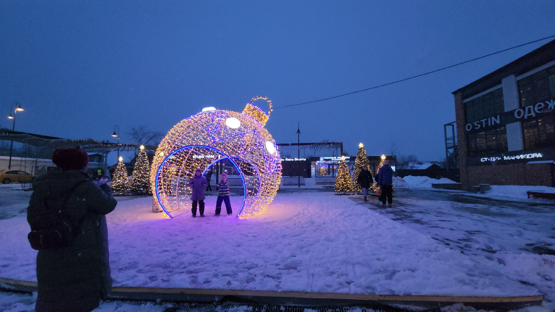 украшение города к новому году, зима, вертикалки,