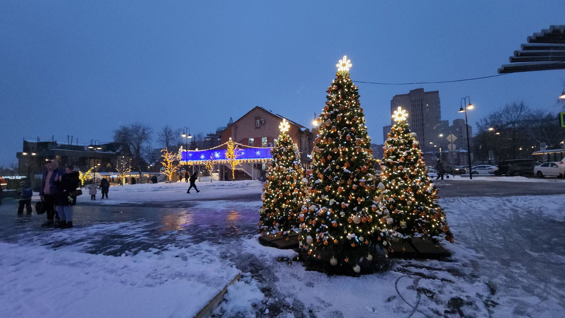 украшение города к новому году, зима, вертикалки,