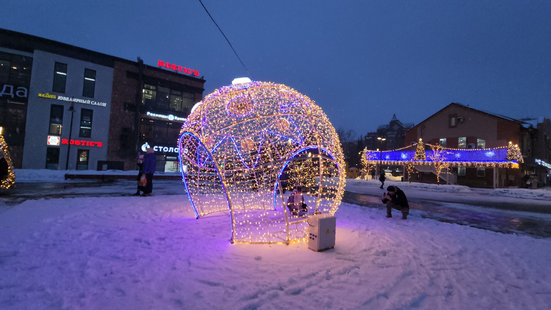украшение города к новому году, зима, вертикалки,