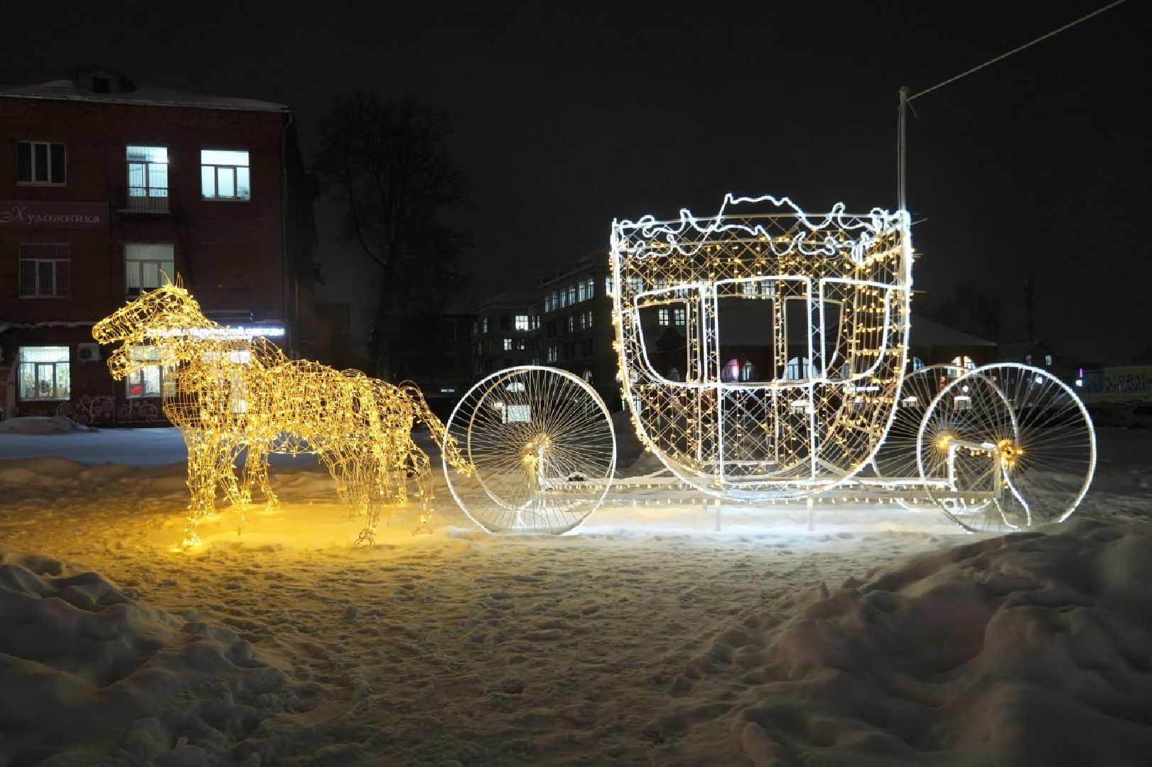 Новый год, Сергиев Посад, Украшения, Сергиево-Посадский городской округ, Иллюминация, Праздники, Благоустройство, вертикалки,