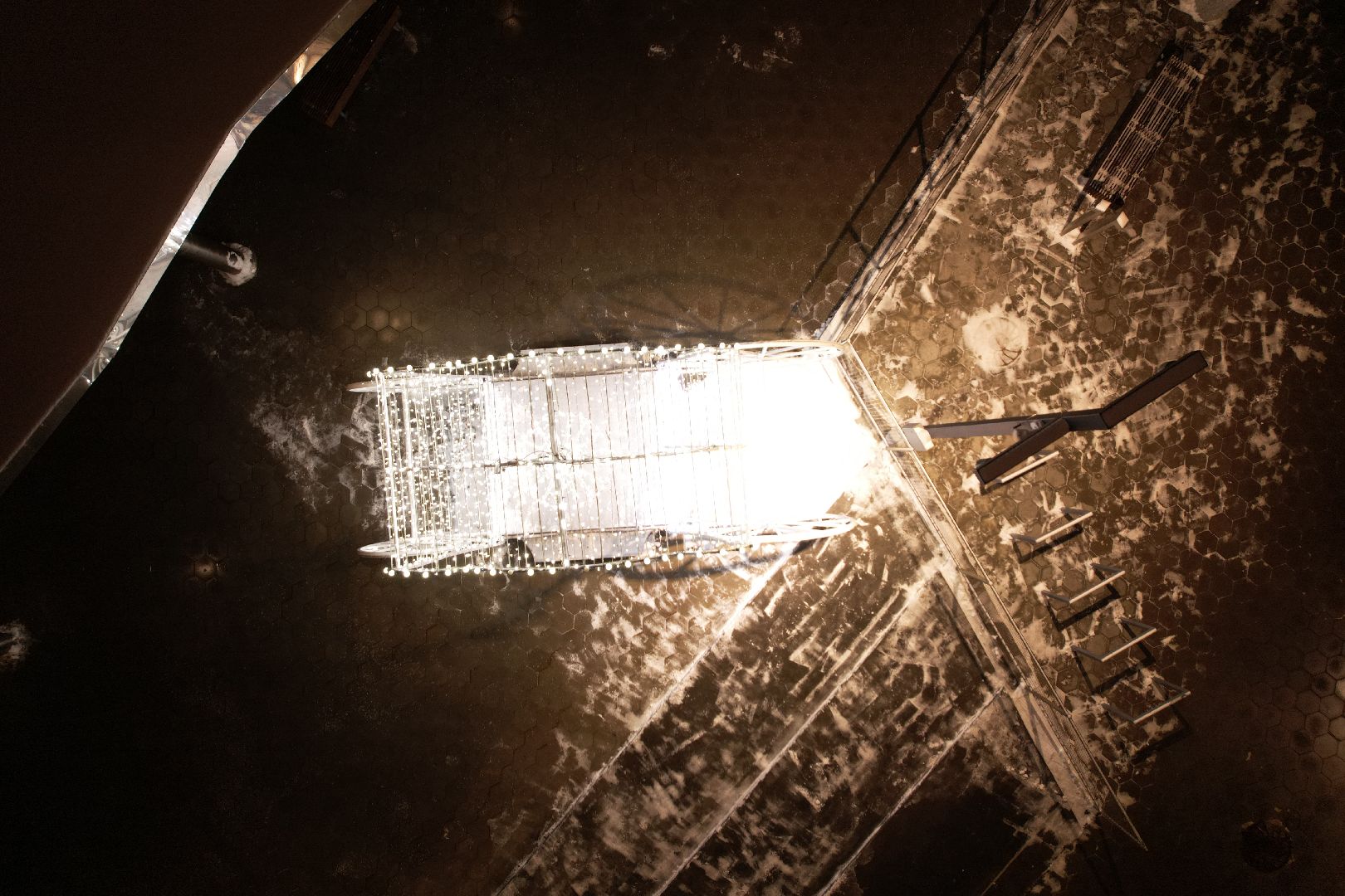 видео с коптера, орехово зуево, новый год, украшение, набережная, клязьма,