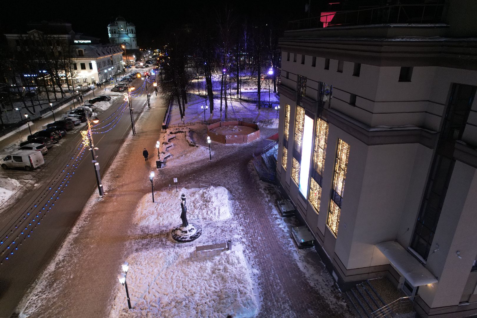 видео с коптера, дк, одинцовский городской округ, украшение города, новый год,