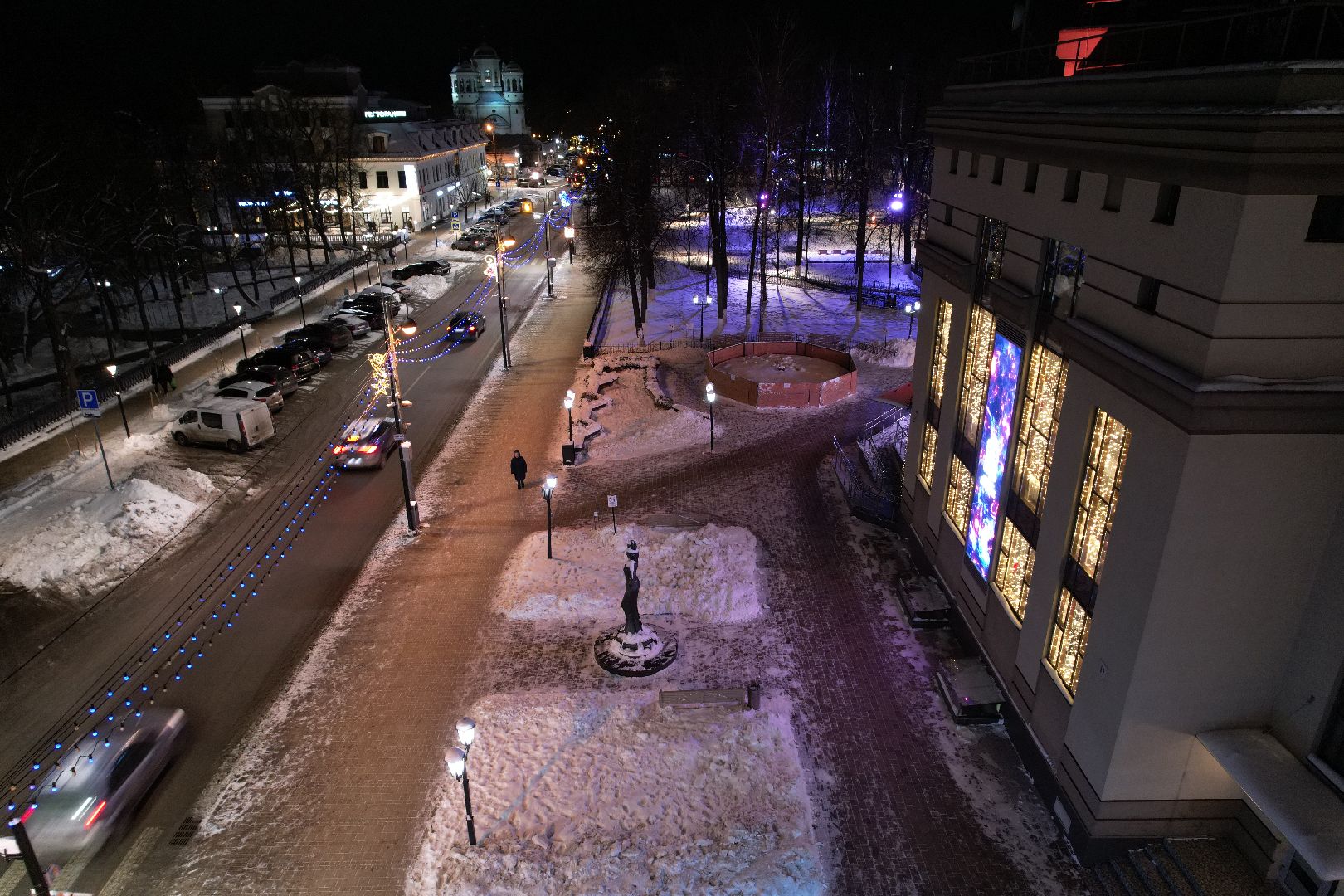 видео с коптера, дк, одинцовский городской округ, украшение города, новый год,