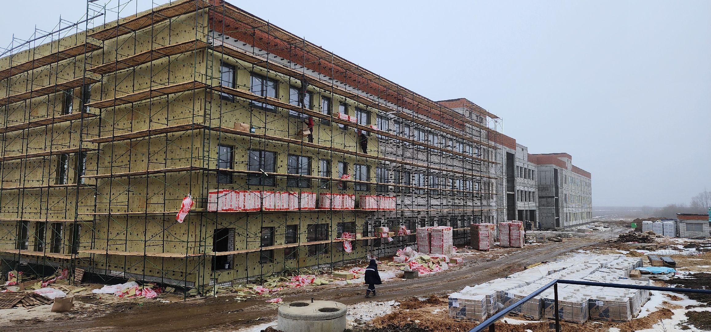 Зарайск, новая школа на 850 мест, строительство, вертикалки,