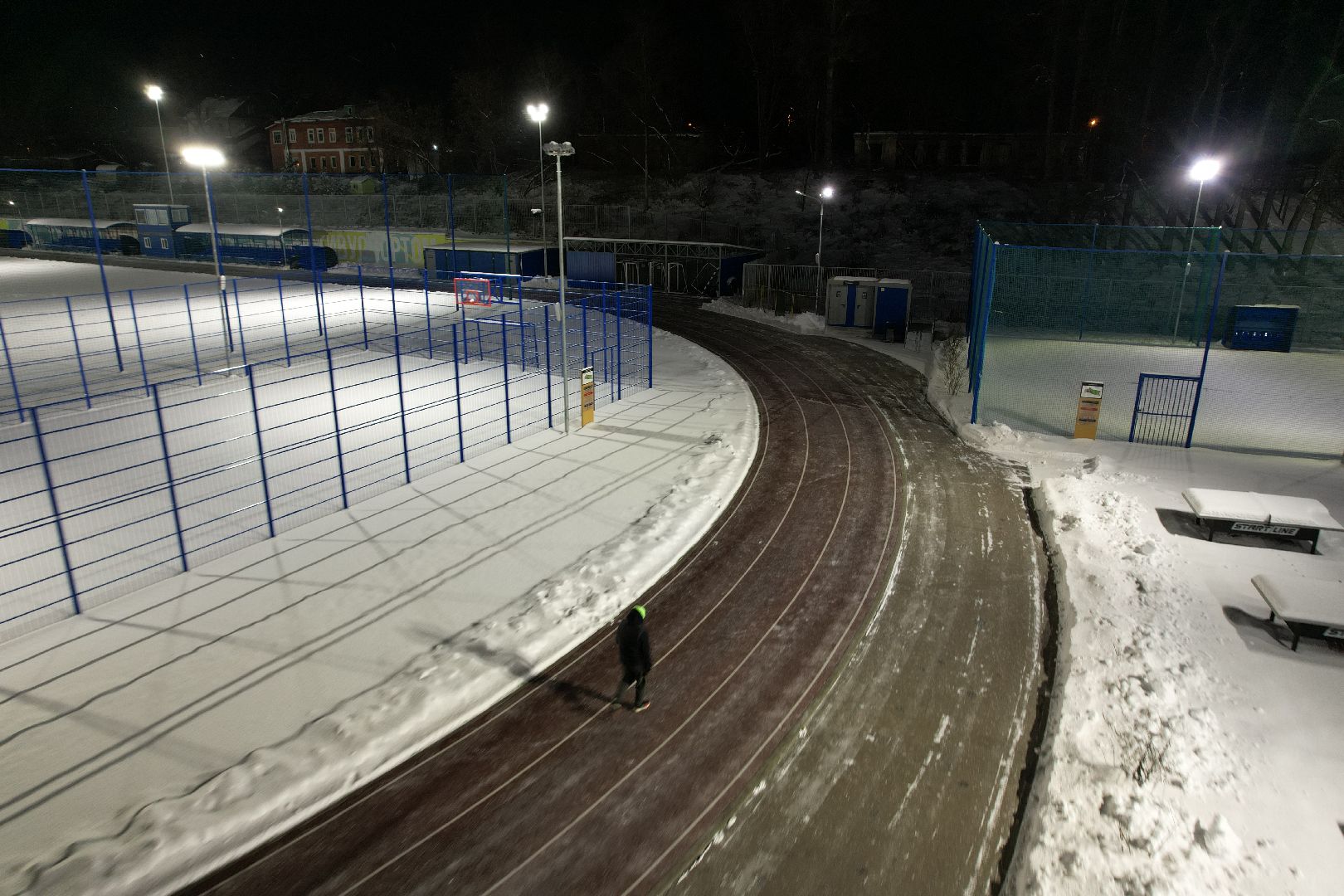 видео с коптера, каток, звенигород,