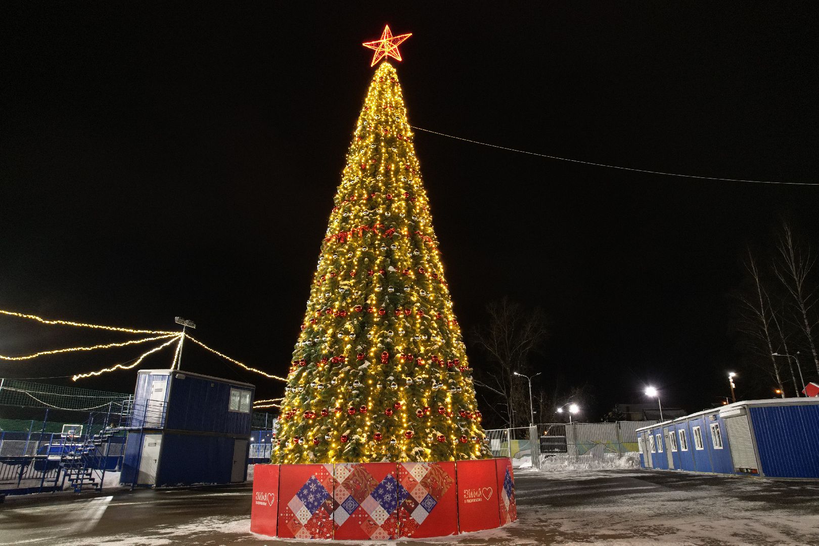 видео с коптера, каток, звенигород,