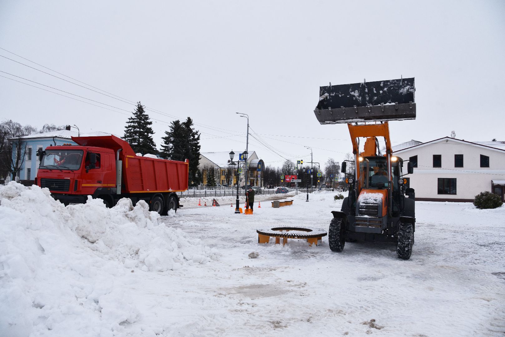 лотошино, благоустройство, уборка снега, уборка снега и наледи, вертикалки,
