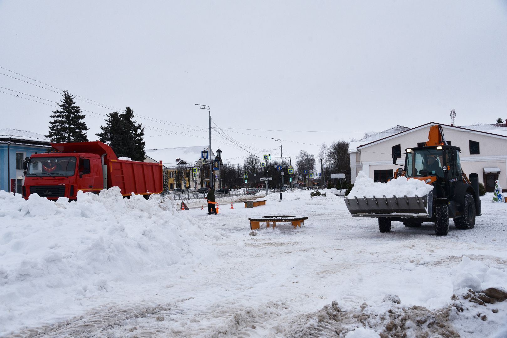 лотошино, благоустройство, уборка снега, уборка снега и наледи, вертикалки,