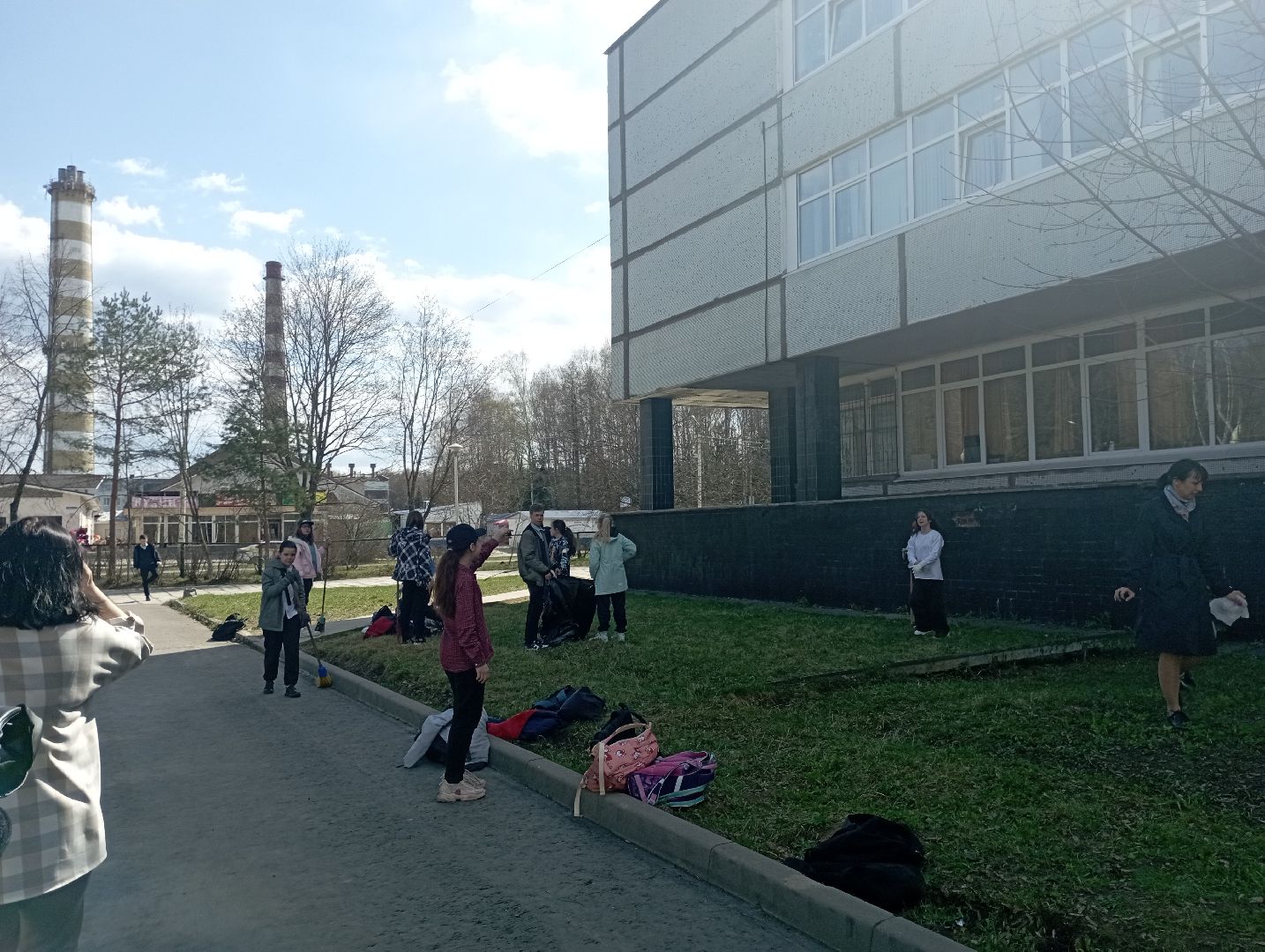 школа, субботник, благоустройство, Дубна