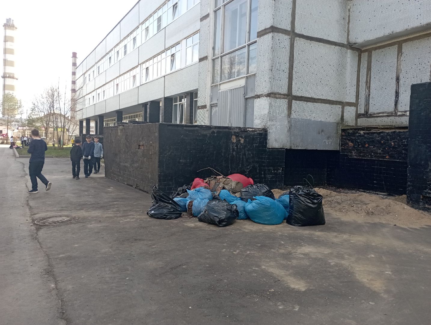 школа, субботник, благоустройство, Дубна