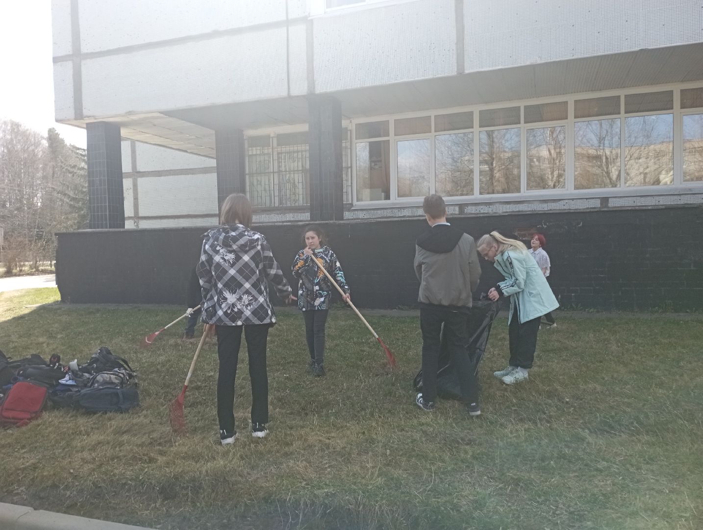 школа, субботник, благоустройство, Дубна