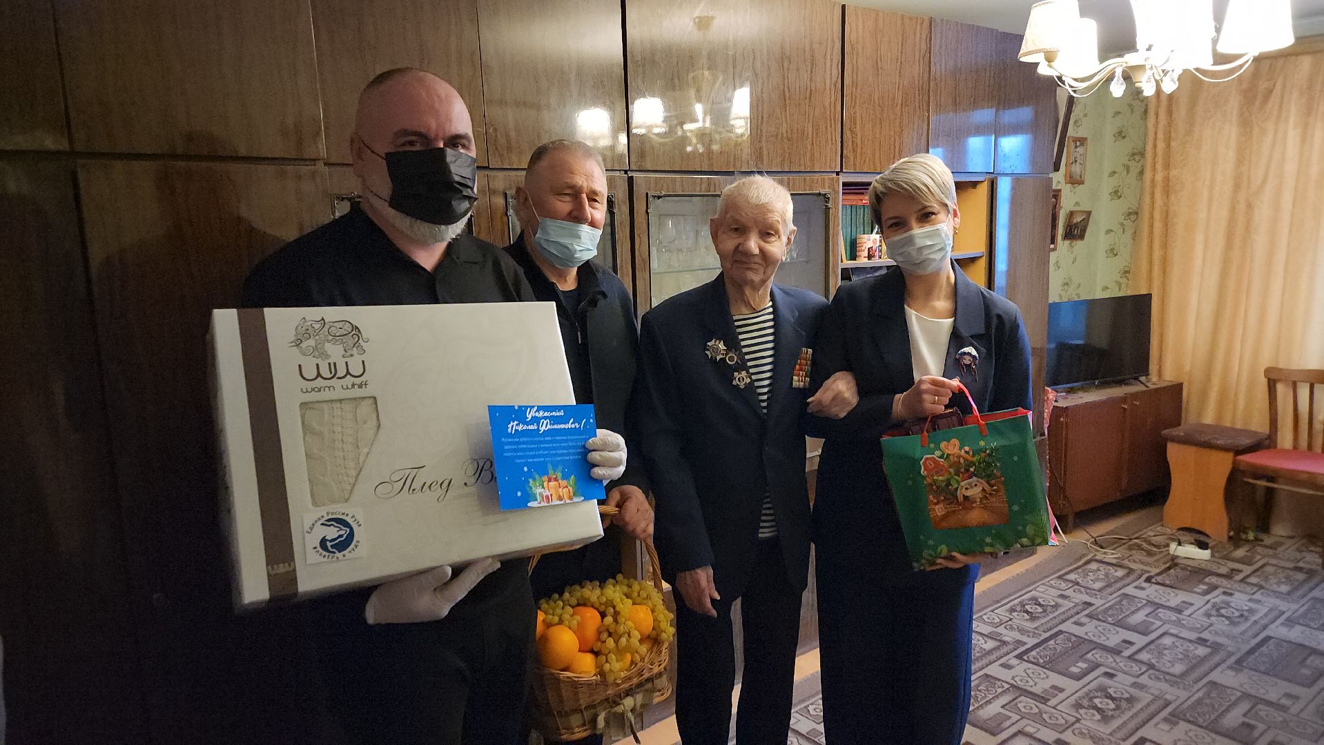 ветеран вов, новый 2025 год, поздравление ветерана, руза, рузский городской округ, зима в подмосковье, московская область,