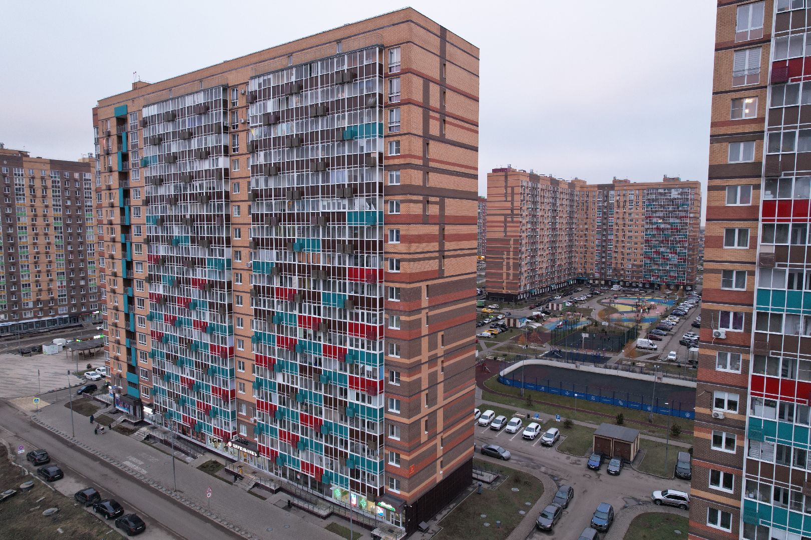 видео с коптера, строительство, строительство домов,