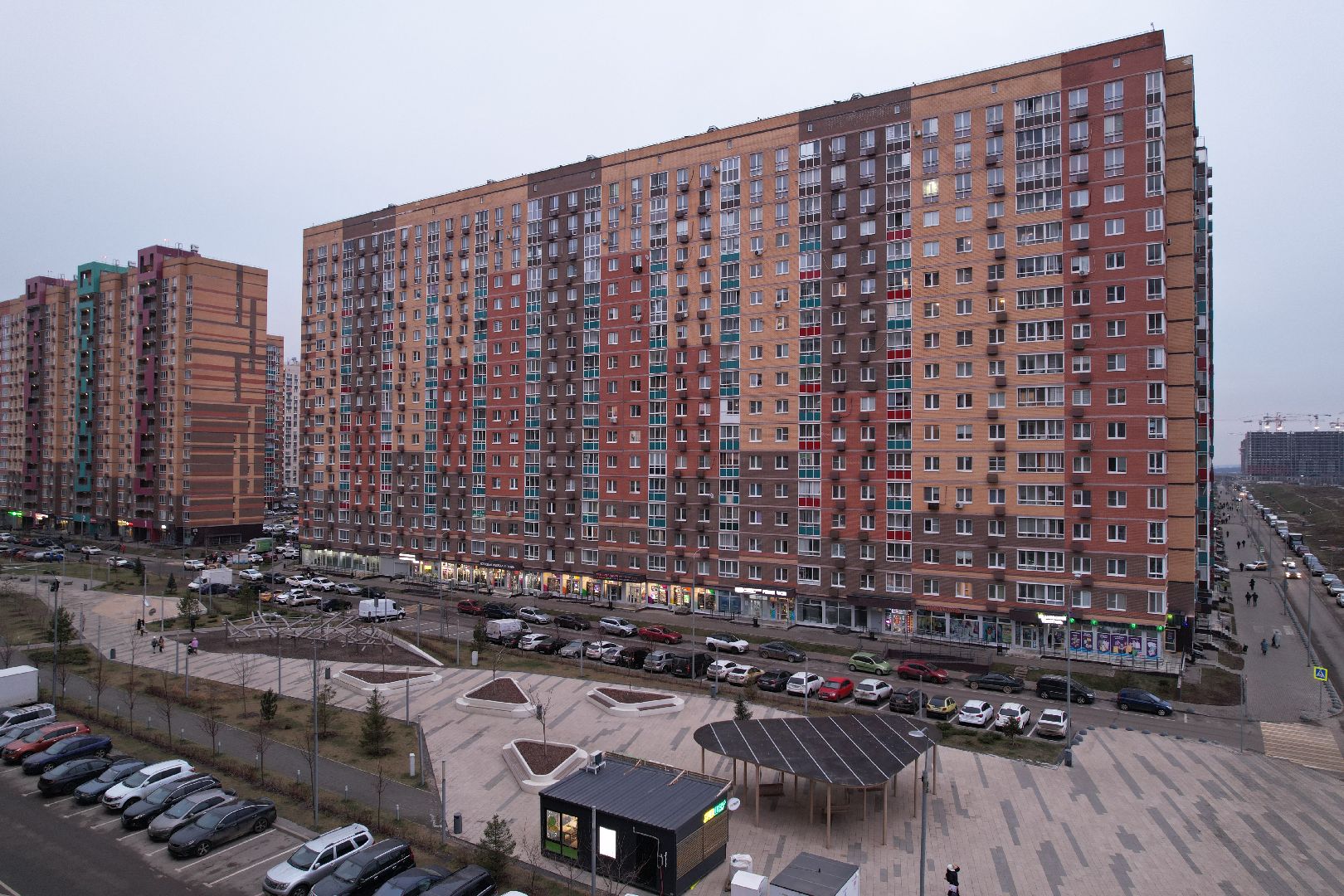 видео с коптера, строительство, строительство домов,