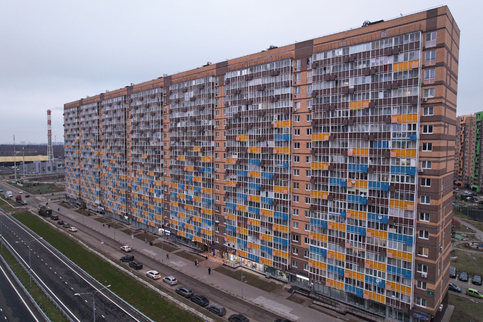 видео с коптера, строительство, строительство домов,