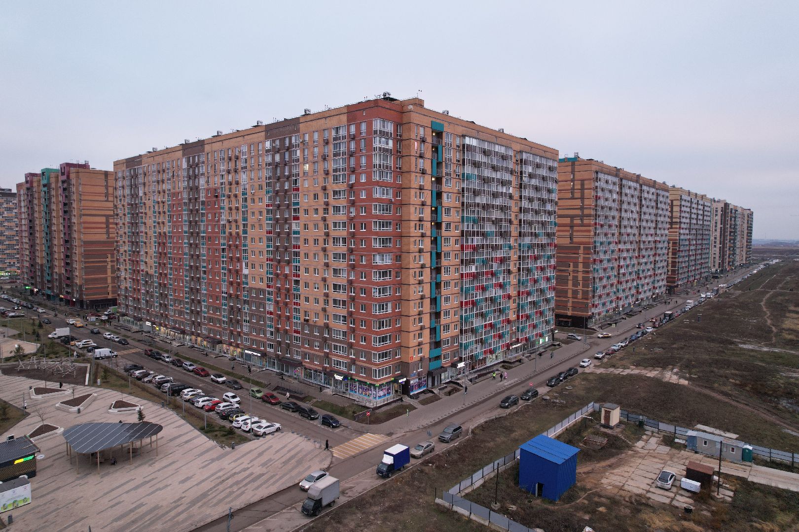 видео с коптера, строительство, строительство домов,