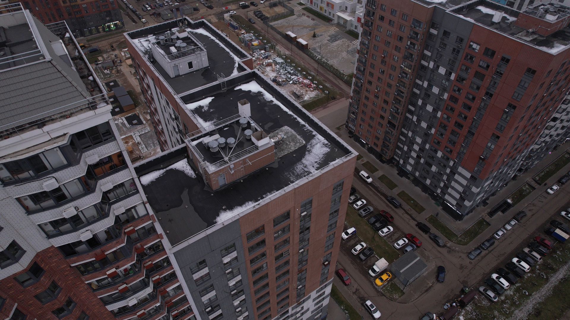 видео с коптера, ленинский городской округ, строительство,