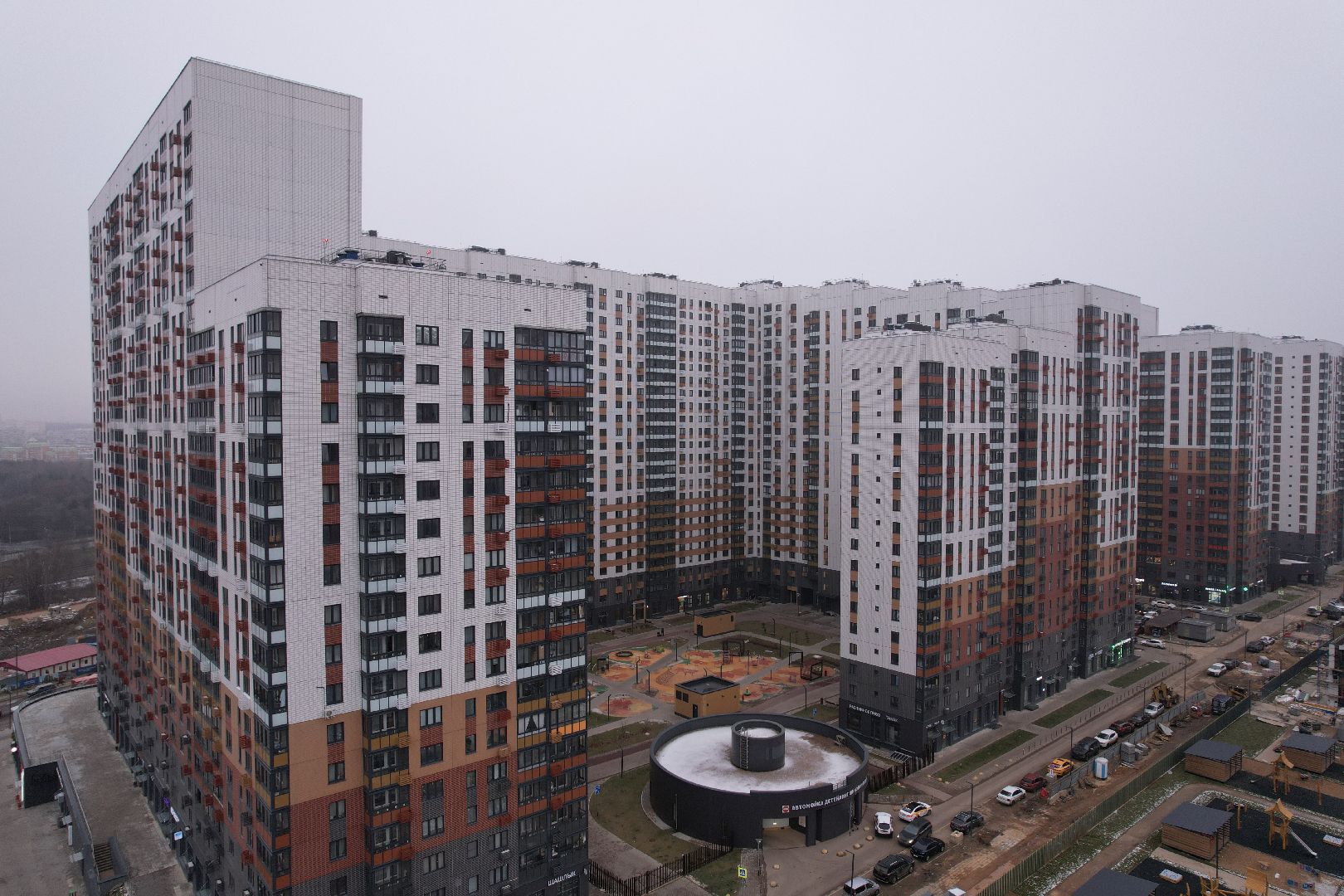 видео с коптера, ленинский городской округ, строительство,