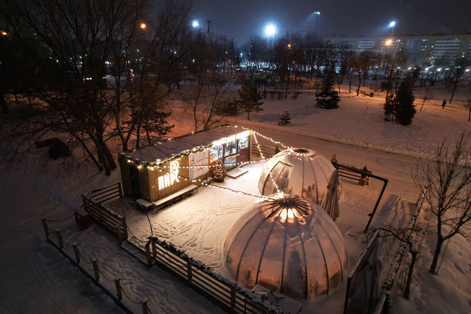 видео с коптера, одинцово, ёлка, новый год, иллюминация,