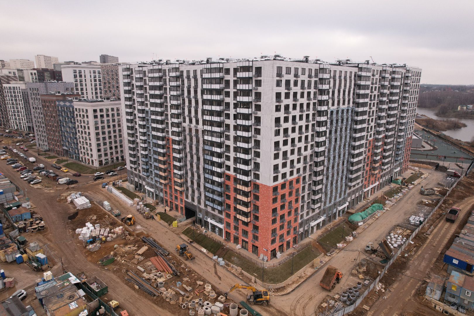 видео с коптера, строительство, жк,