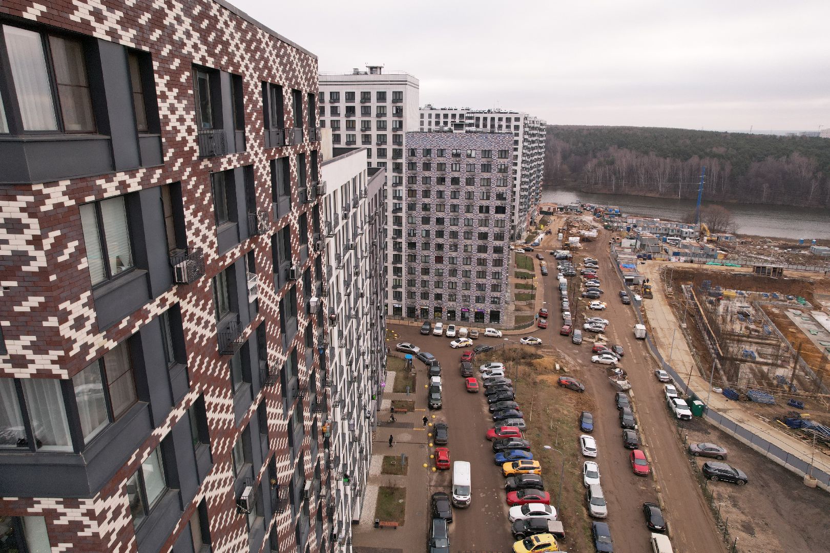 видео с коптера, строительство, жк,