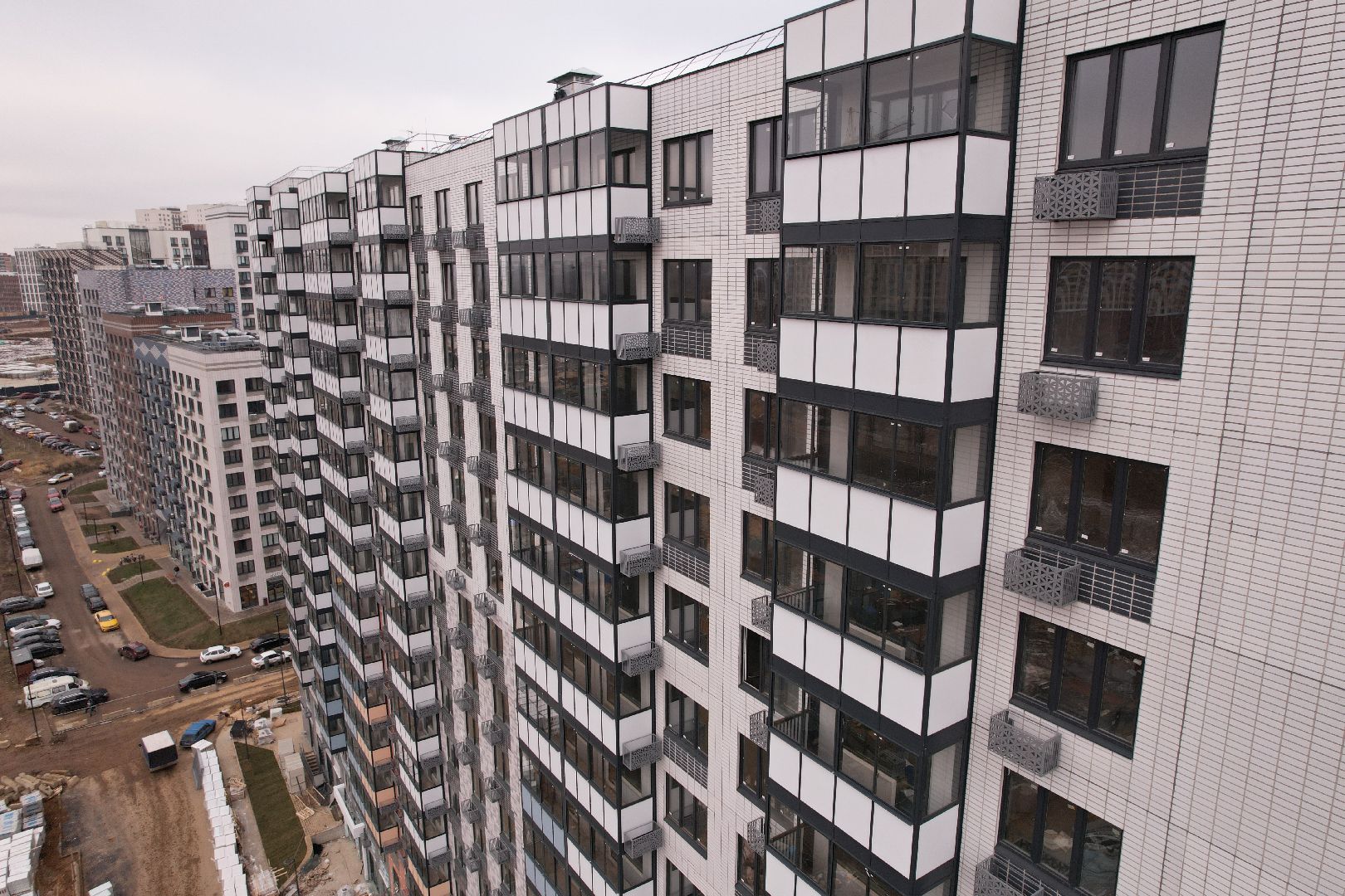 видео с коптера, строительство, жк,