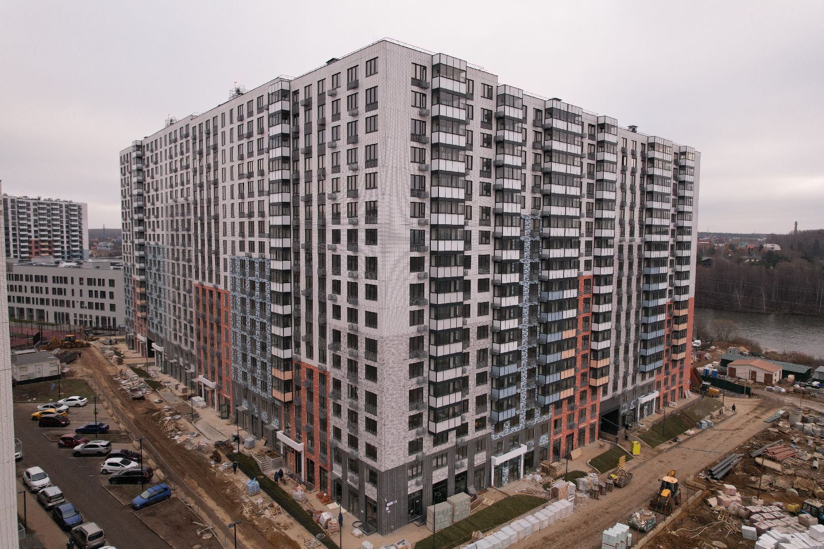 видео с коптера, строительство, жк,