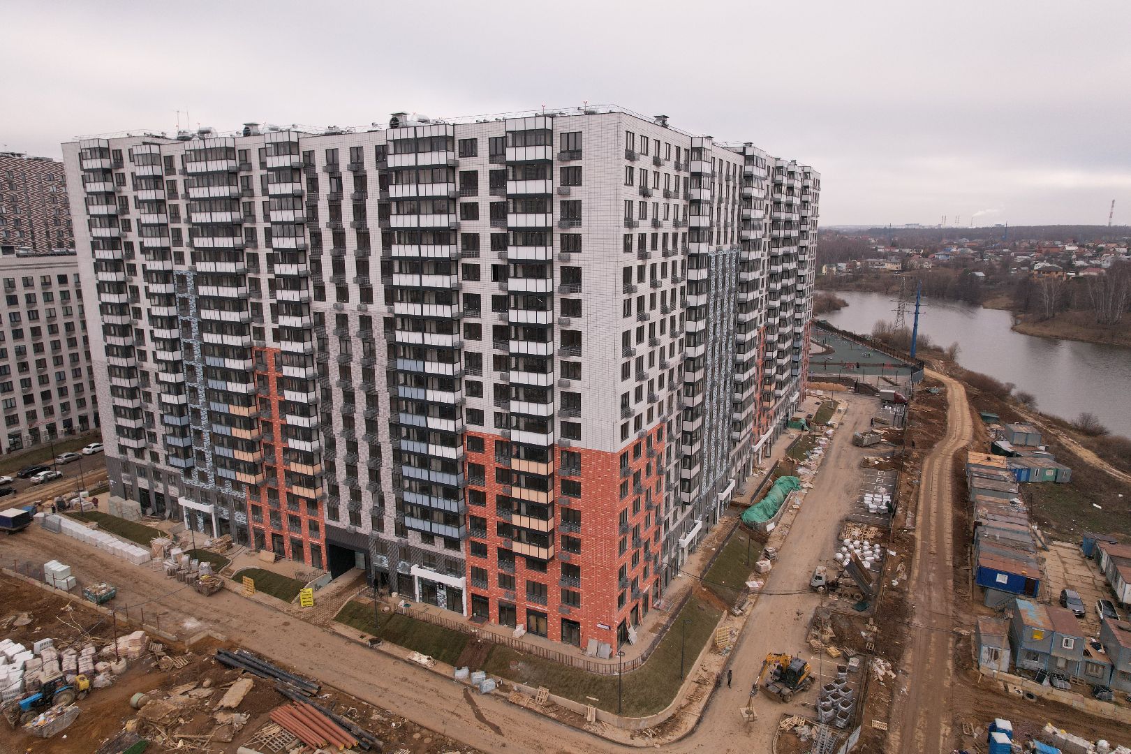 видео с коптера, строительство, жк,