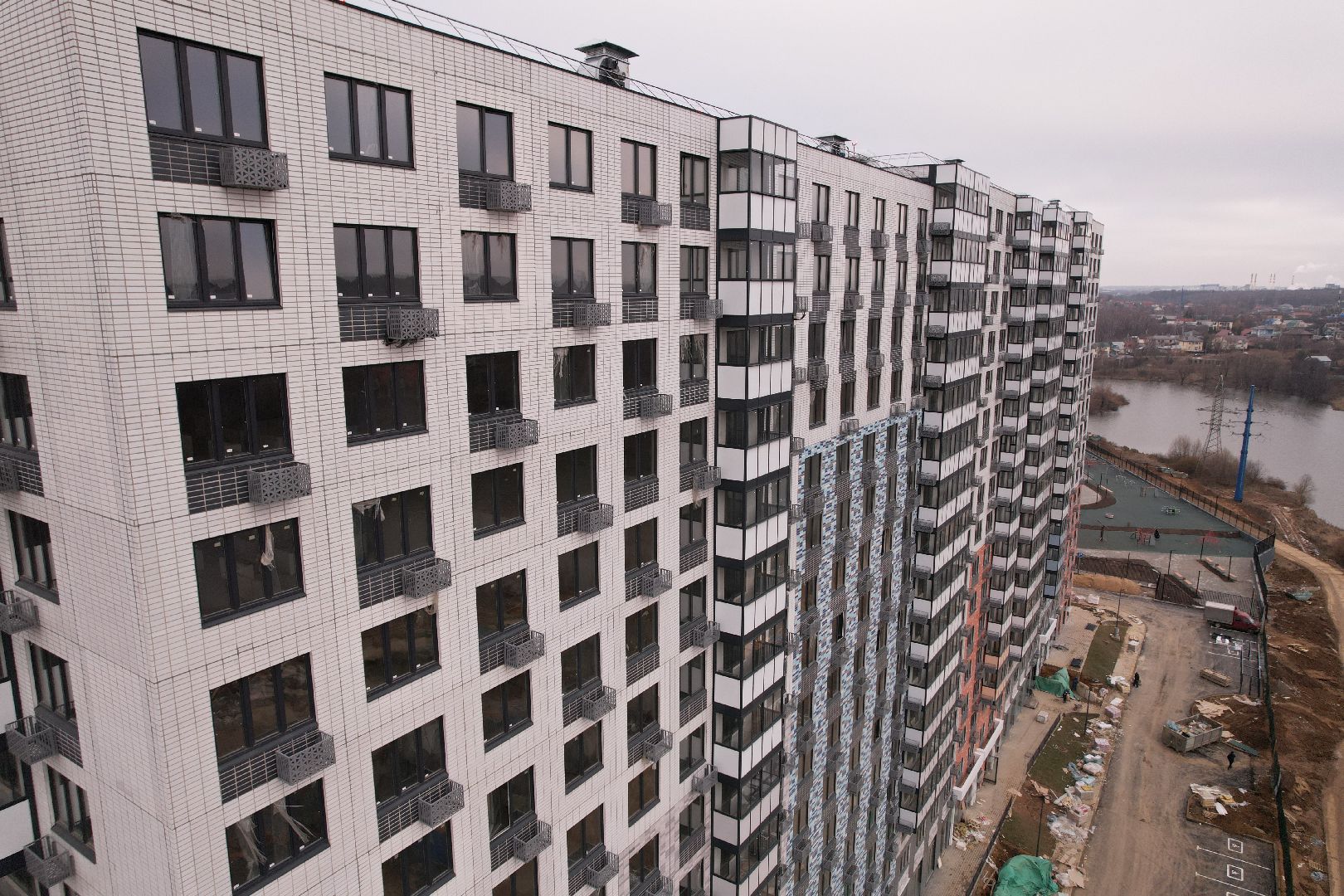 видео с коптера, строительство, жк,