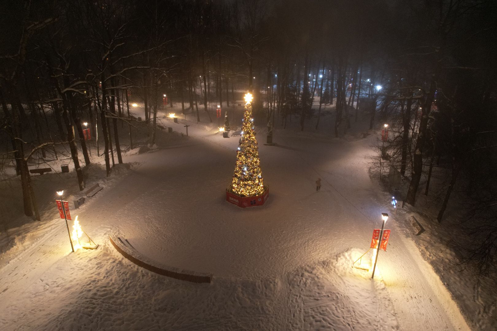 видео с коптера, химки, зима в подмосковье,
