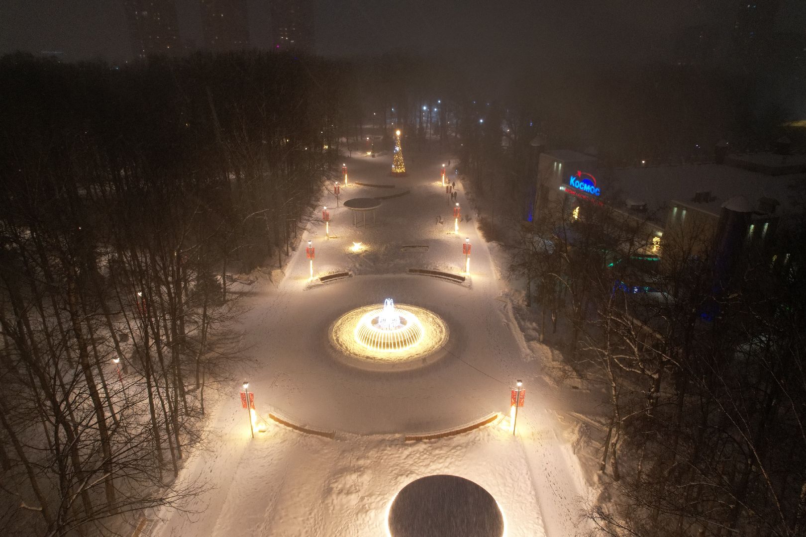 видео с коптера, химки, зима в подмосковье,