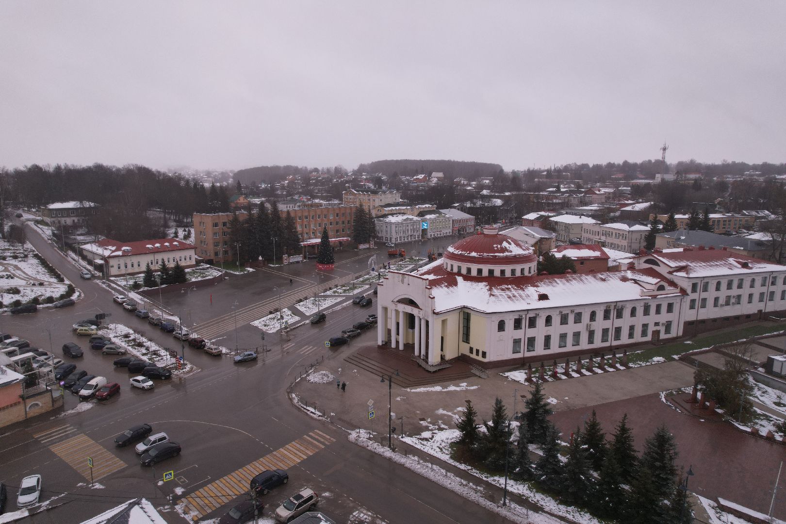 видео с коптера, зима в подмосковье, волоколамск,