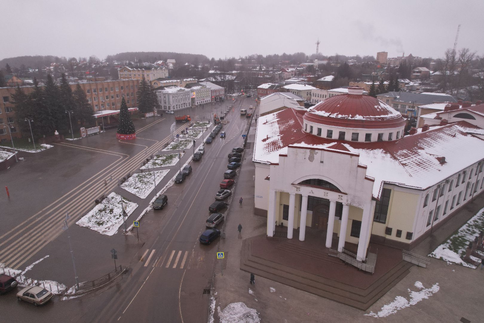 видео с коптера, зима в подмосковье, волоколамск,