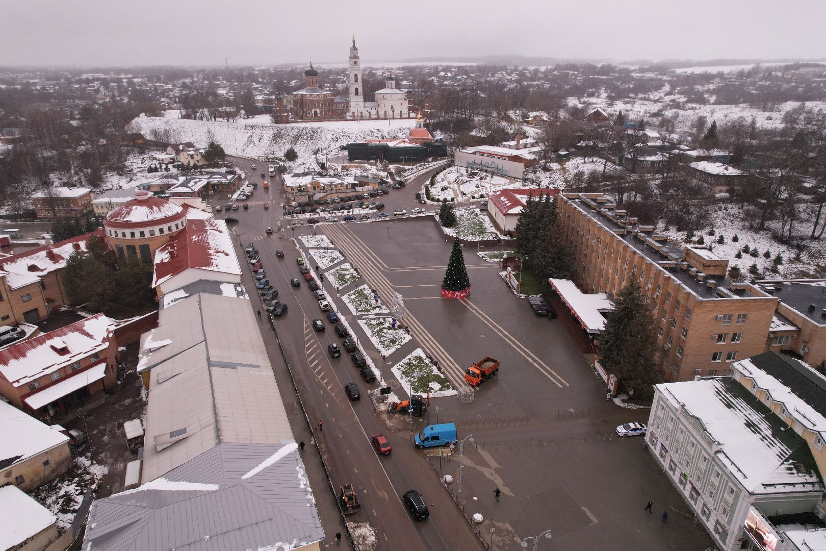 видео с коптера, зима в подмосковье, волоколамск,