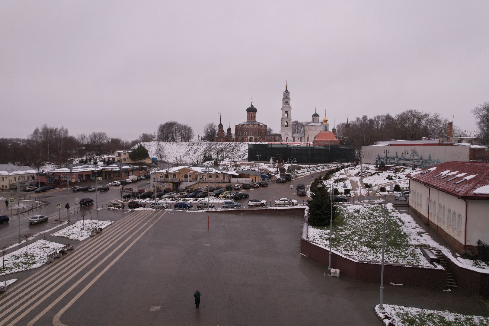 видео с коптера, зима в подмосковье, волоколамск,