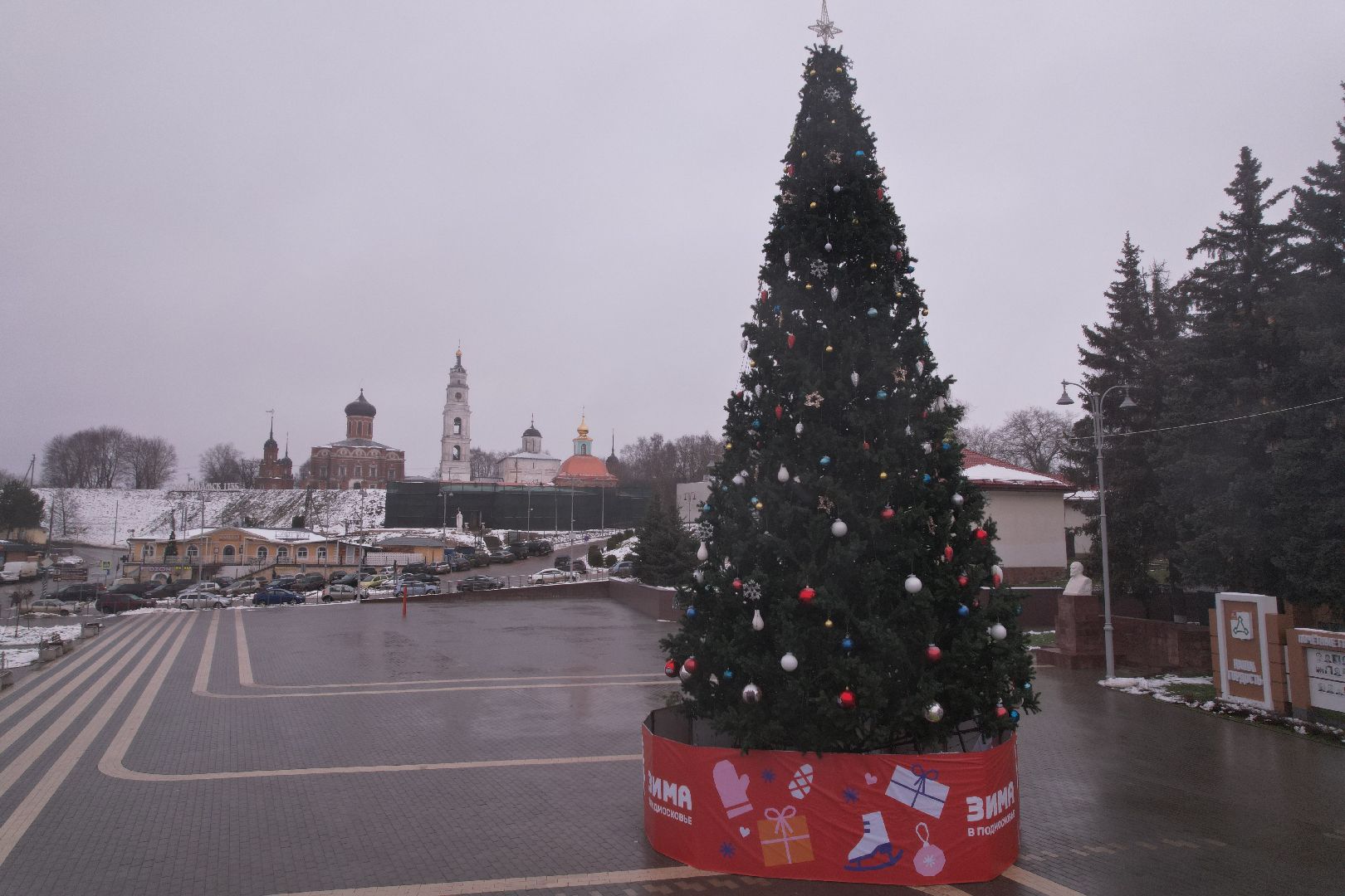 видео с коптера, зима в подмосковье, волоколамск,