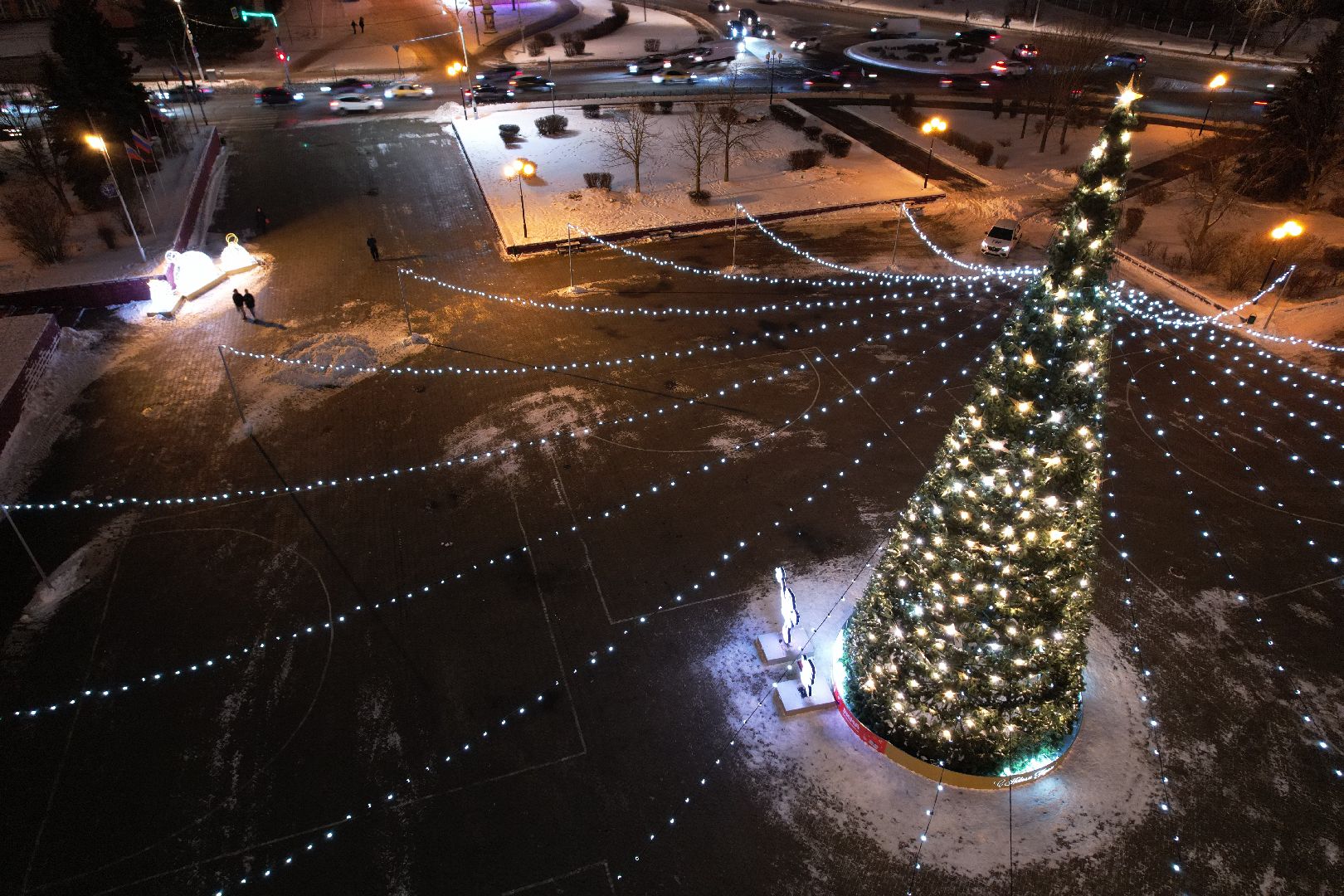 видео с коптера, зима в подмосковье, орехово зуево,