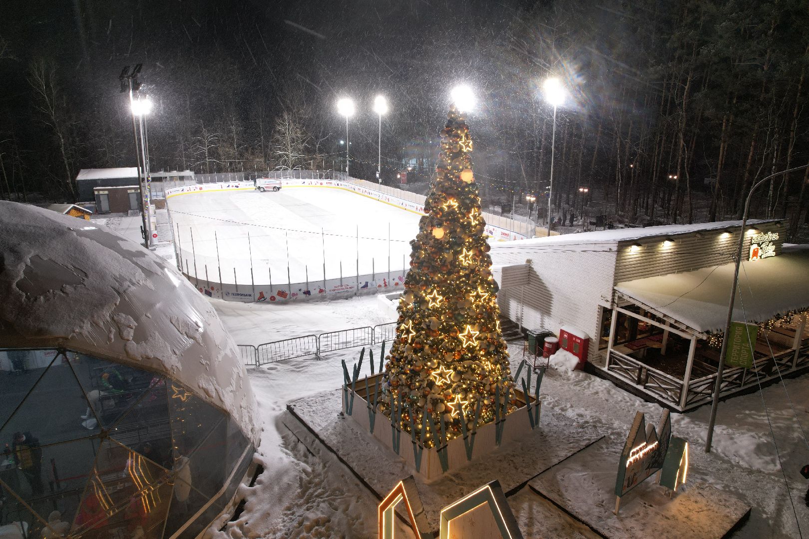 видео с коптера, одинцово, каток,
