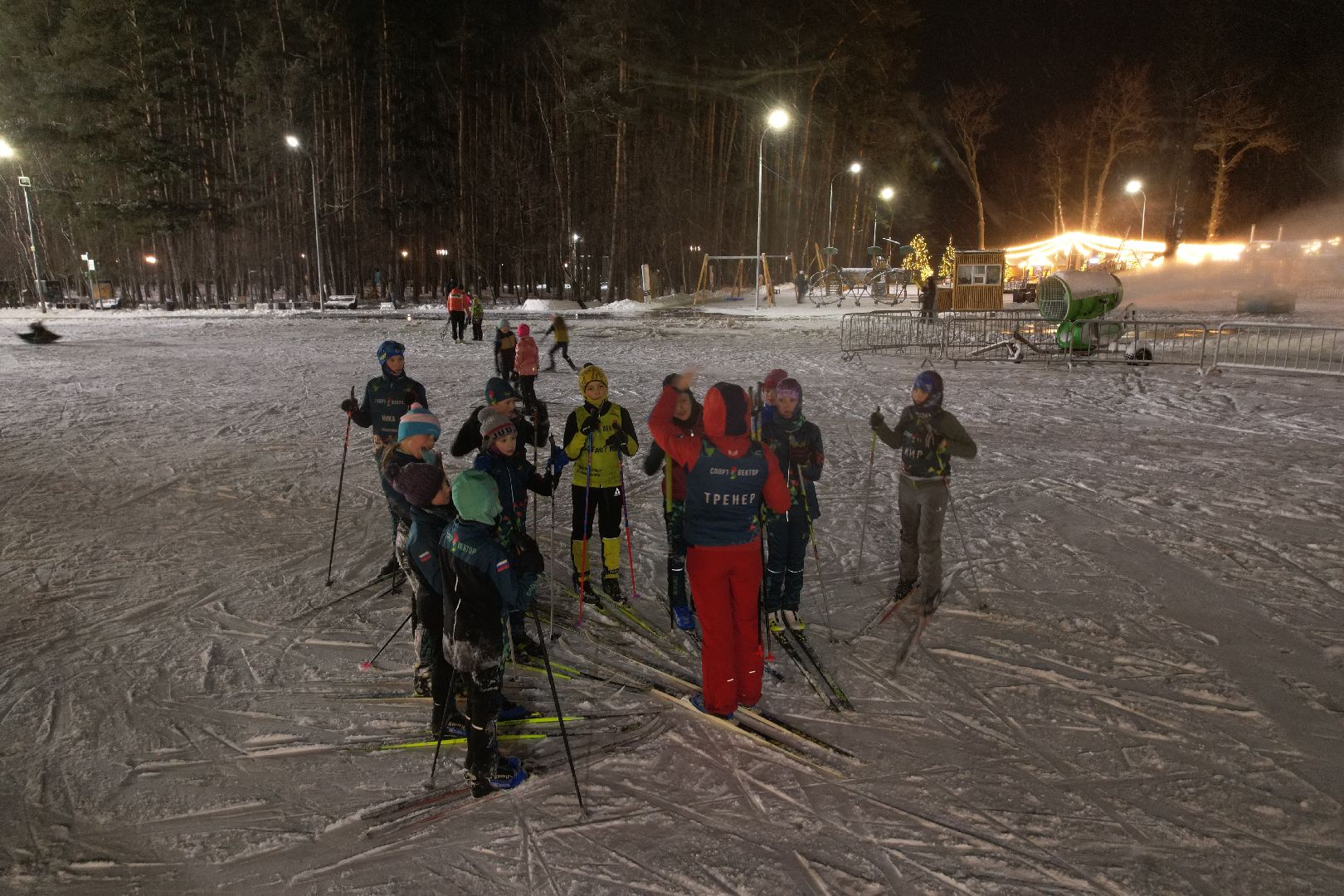 видео с коптера, одинцово, парк, спорт, зима в подмосковье,