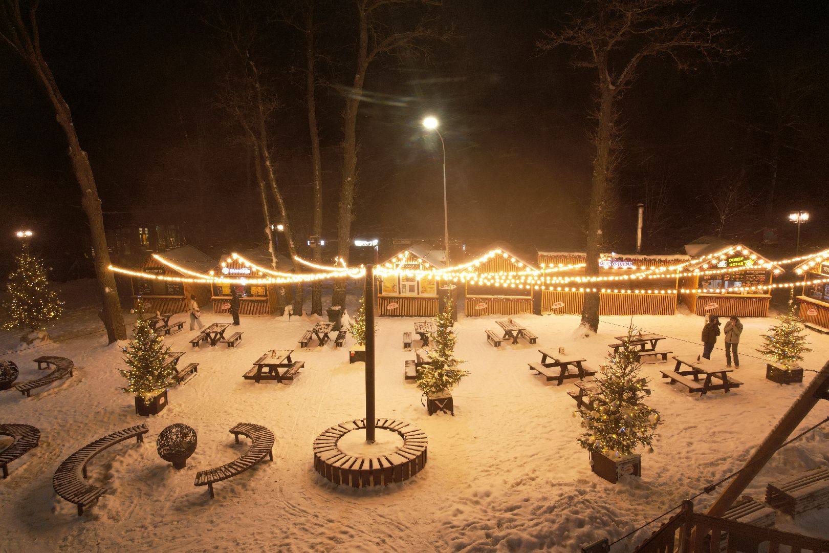 видео с коптера, одинцово, парк, спорт, зима в подмосковье,