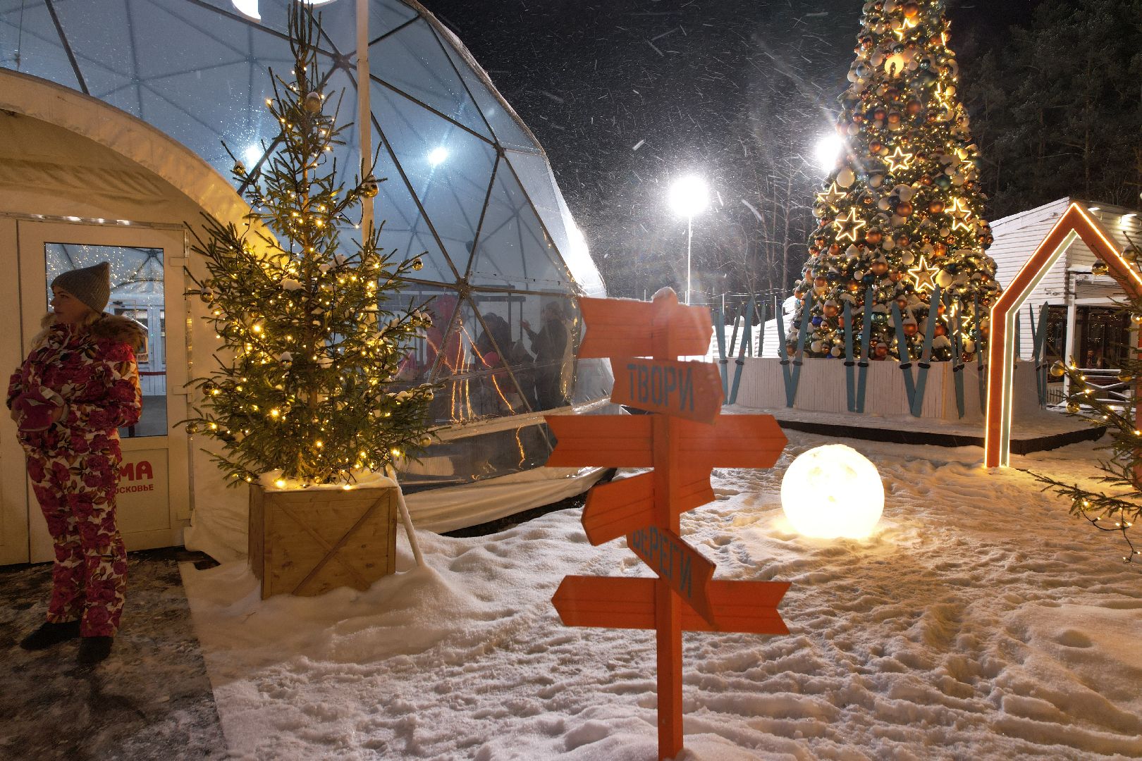 видео с коптера, одинцово, парк, спорт, зима в подмосковье,