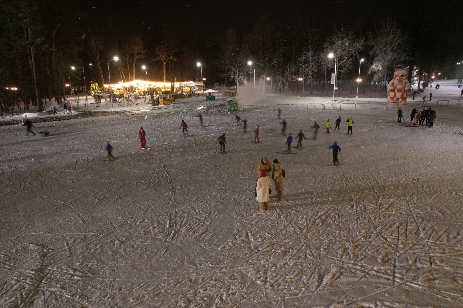 видео с коптера, одинцово, парк, спорт, зима в подмосковье,