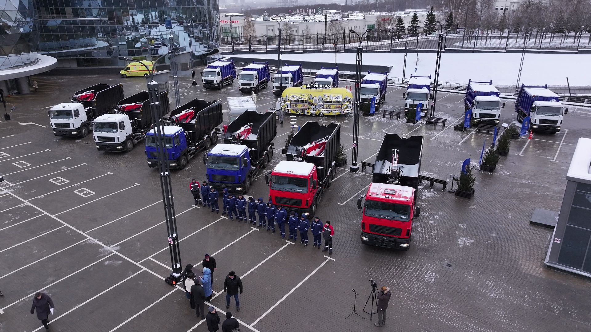 видео с коптера, жкх, техника, красногорск, машины,