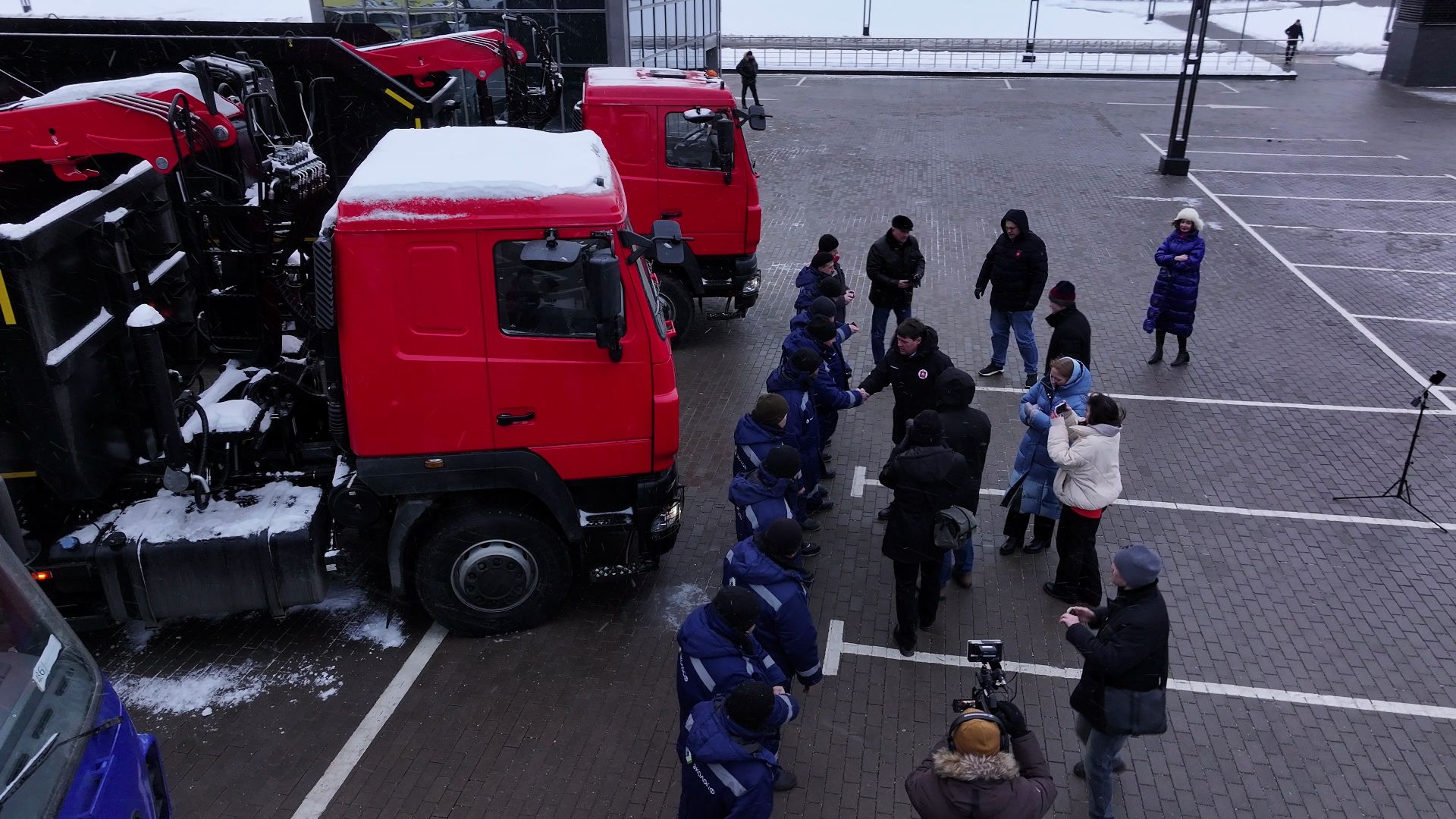 видео с коптера, жкх, техника, красногорск, машины,