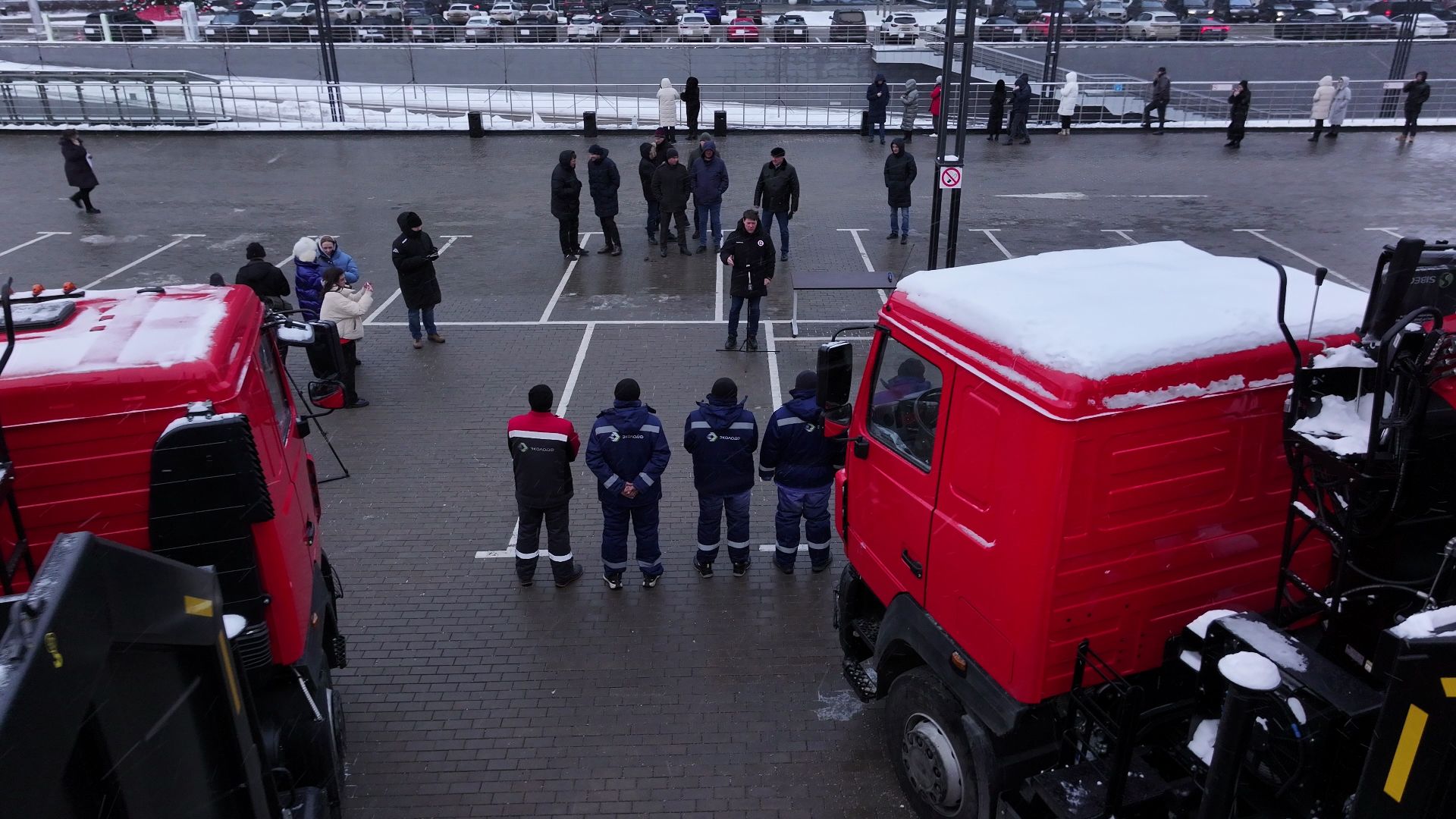 видео с коптера, жкх, техника, красногорск, машины,